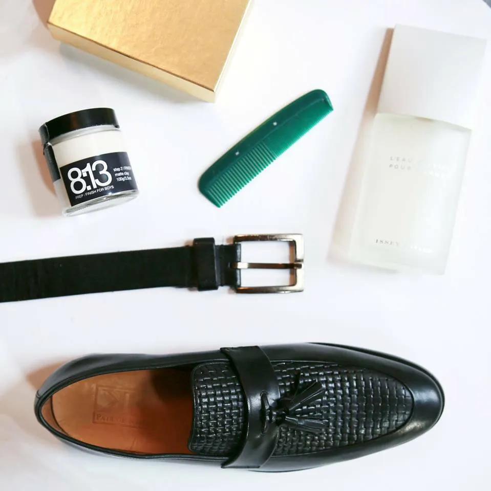 Mens Ace Black Formal Dress Loafers